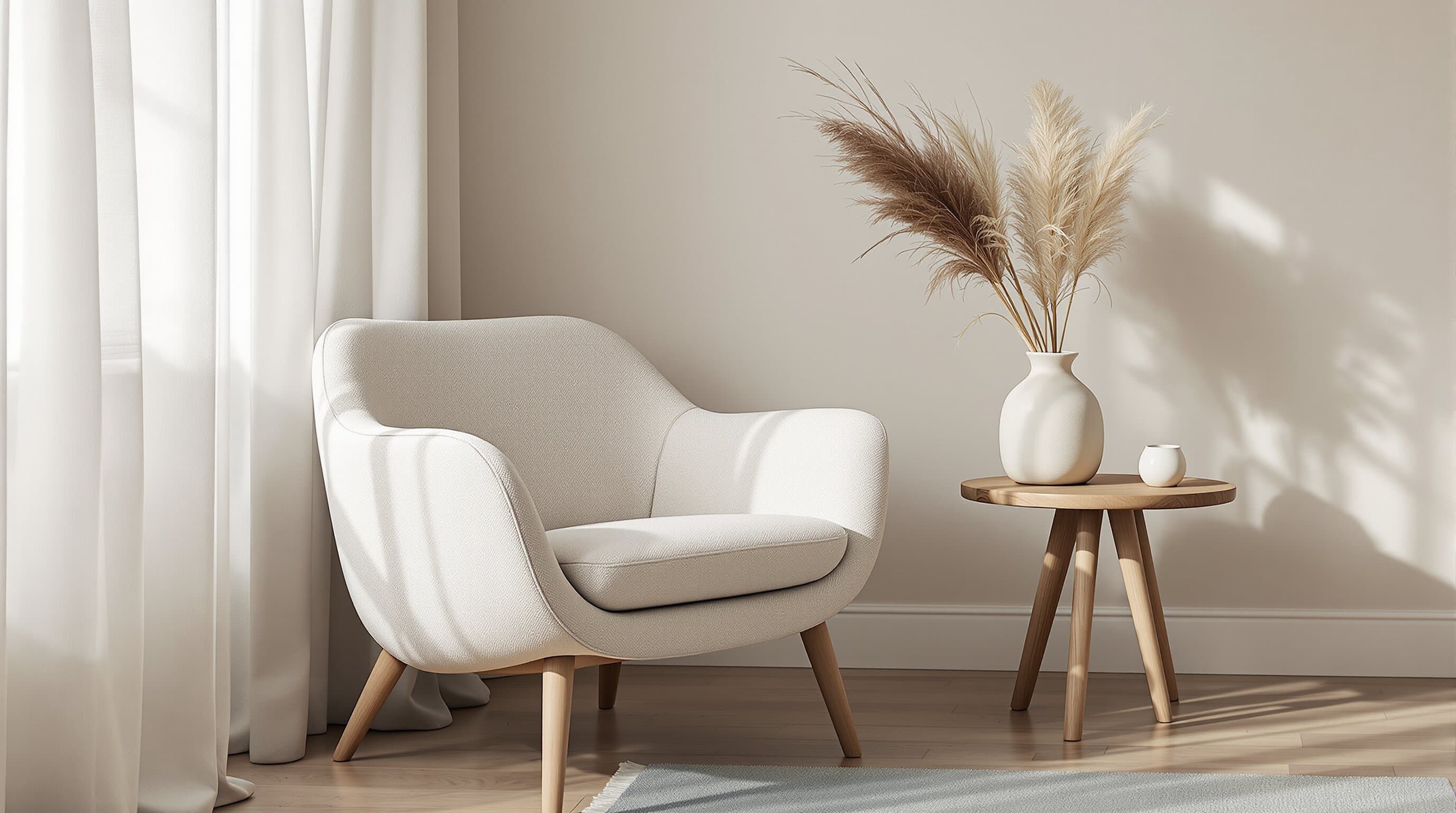 Sculptural oak armchair