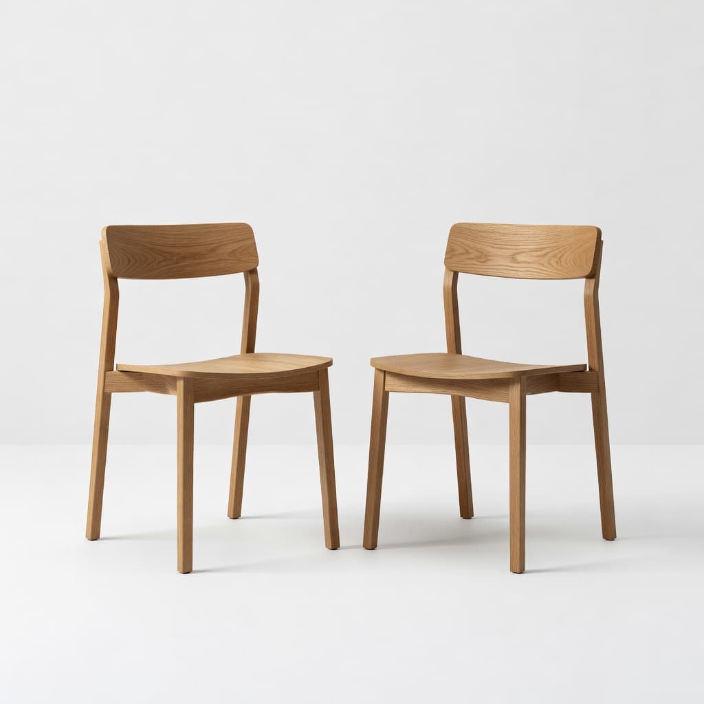 Oak Dining Chair Set of 2 - View 1